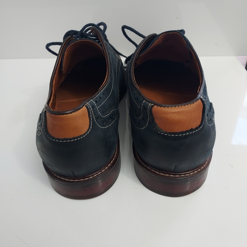 Johnston Murphy Men9.5M Navy  Sheepskin Waterproof  Dress Shoe$40 /model 20-3947